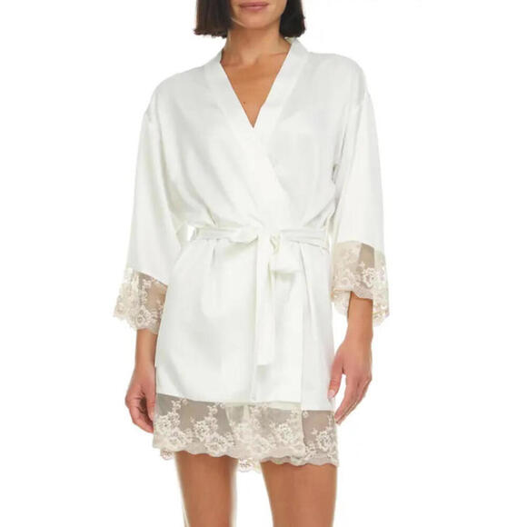 NWT Flora Nikrooz The Rosa Charmeuse Kimono - Picture 4 of 16